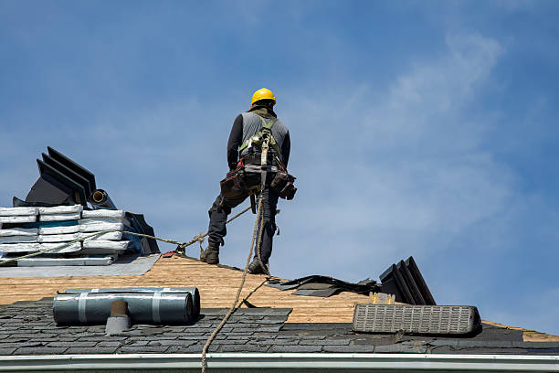 Professional Roofing technician working in Rockland, MA